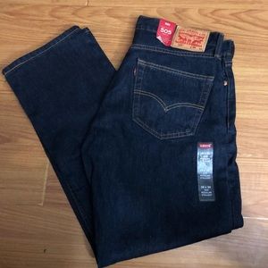 Levi’s 505 Regular Fit Jeans 35x30 Blue Rinse NWT